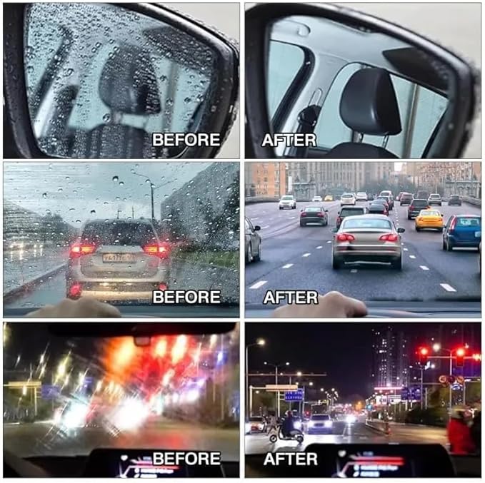 Glass Cleaner, Car Oil Film Cleaner,Q4 Glass Guard,Automotive Oil Film Cleaning Brush for Car Windows – Glass Cleaning Board
