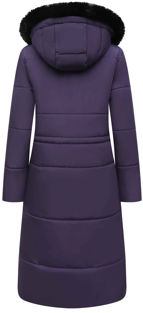 MOERDENG Women's Long Winter Puffer Coat Waterproof Warm Maxi Down Jacket Faux Fur Removable Hood Parka