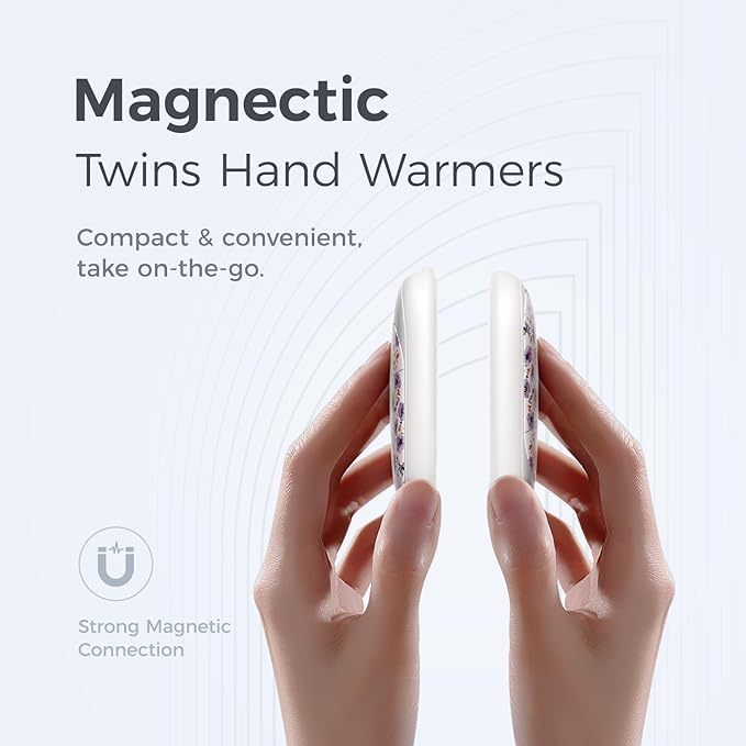 OCOOPA Magnetic Rechargeable Hand Warmers 2 Pack, Ultrathin Electric Handwarmers, Portable Pocket-Sized Heater, for Men, Women Purse Must Haves, Union UT3 Lite