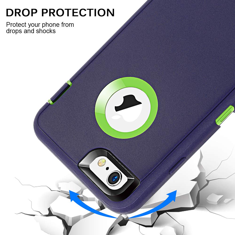 Maxcury For Iphone 6 Case, For Iphone 6S Case, Heavy Duty Shockproof Series Case With Built-In Screen Protector Compatible With
