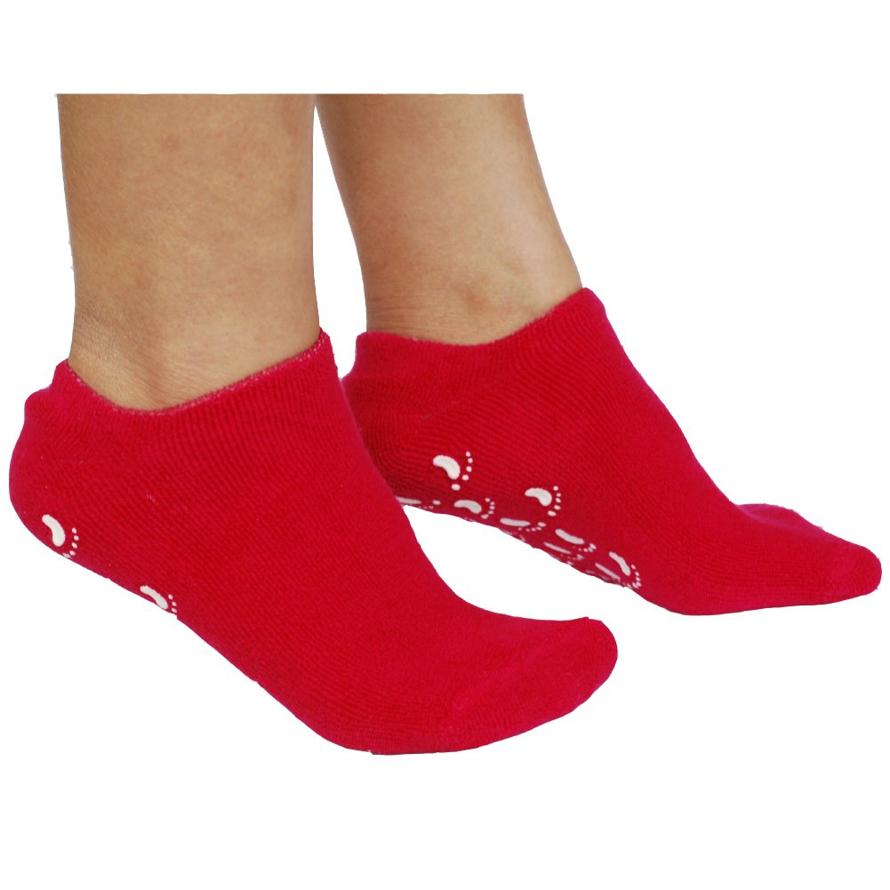 EMILYSTORES Magenta Moisturizing Gel Socks for Cracked Heel 1 Pair, Moisturizing Socks for Women Overnight, for Dry Rough Skin,
