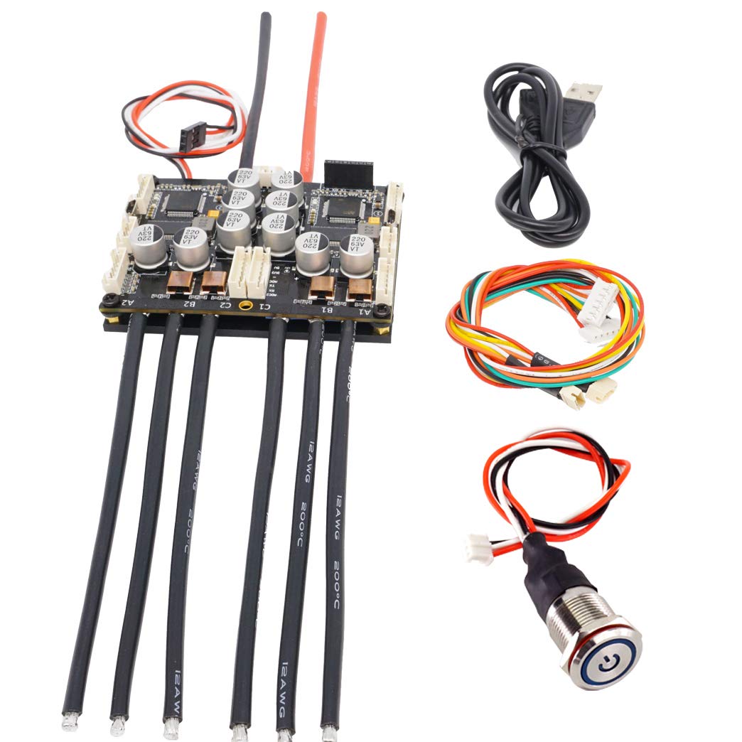 FLIPSKY Dual FSESC 4.20 Plus (Based on ESC) with Anti-Spark Switch Integrated Anodized Aluminum Heatsink Skateboard Electric Speed Controller E-Bike Longboards Skateboarding DIY ESC