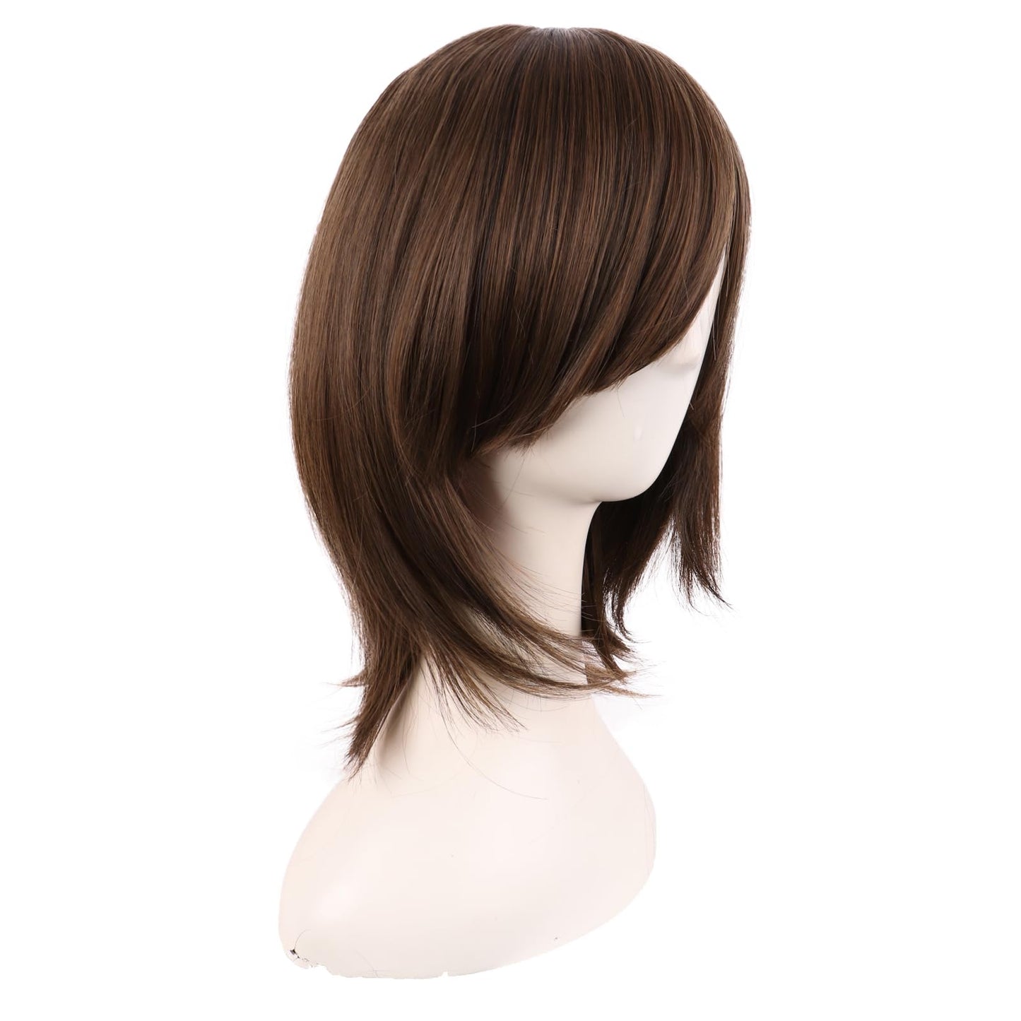 MapofBeauty 14 Inch /35 cm Female Models Medium Length Straight Hair Cosplay Bob Wig (Brown)