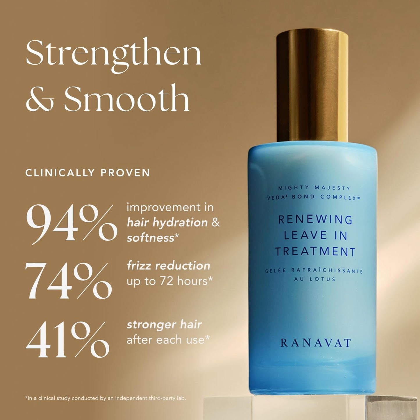 RANAVAT Mighty Majesty Travel Size Leave In Hair Treatment - Moisturizing Cream & Heat Protectant for Styling with Veda Bond Str