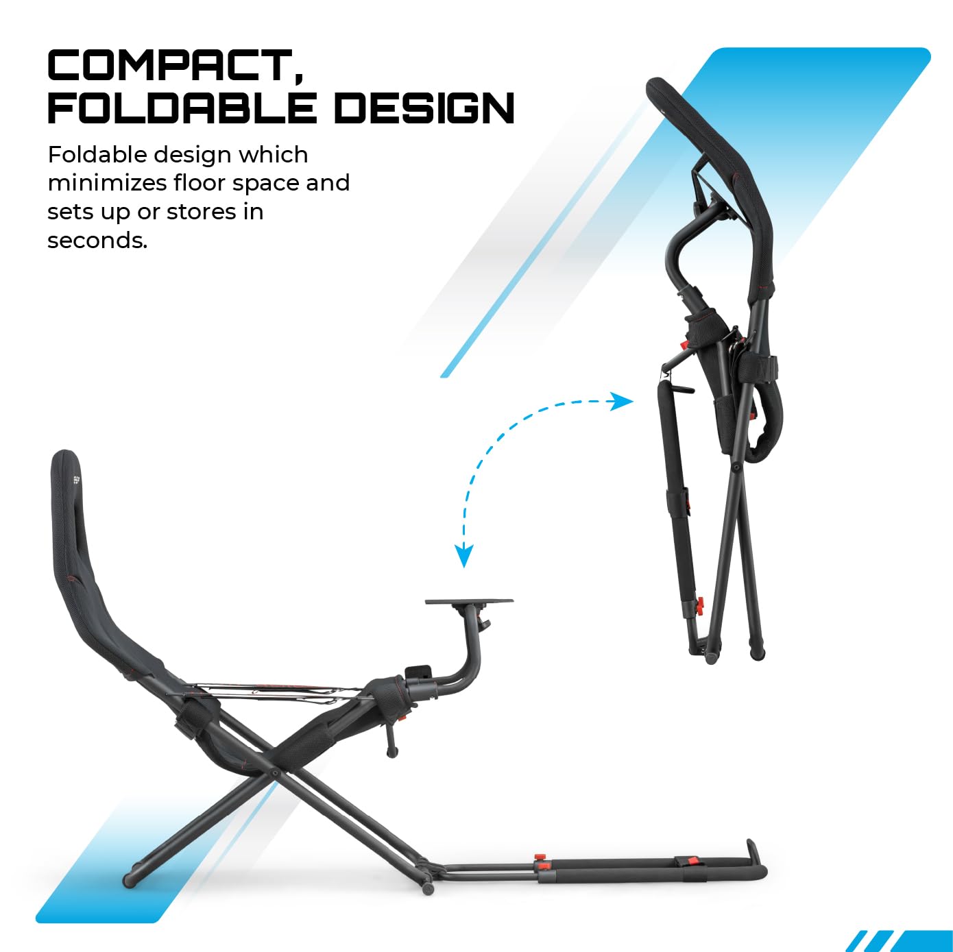 Playseat Challenge Racing Simulator Cockpit | Foldable & Adjustable | for High Performance Sim Racing | Compact & Flexible | Supports All Steering Wheels & Pedals | for PC and Console