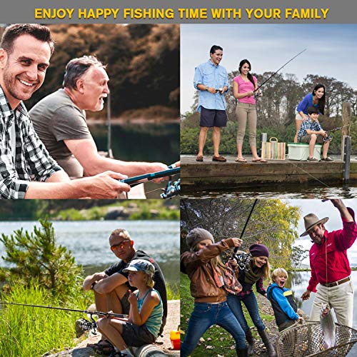 BlueFire Fishing Rod Kit, Carbon Fiber Telescopic Fishing Pole and Reel Combo with Spinning Reel, Line, Lure, Hooks and Ca...