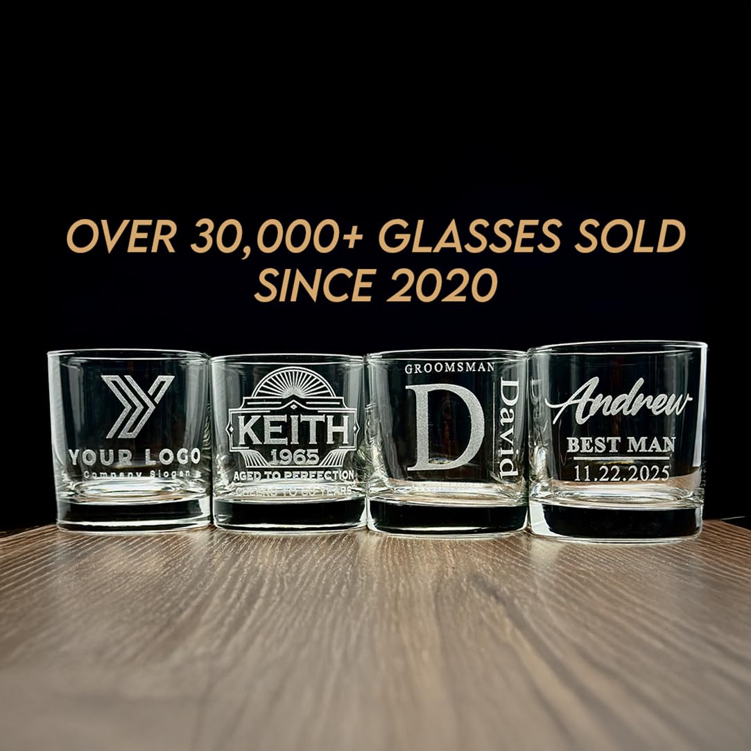 Daddy Factory Personalized Whiskey Decanter Set, Custom Engraved Gift for Men, 25oz 750ml Liquor Decanter, Father's Day & Retirement Gifts
