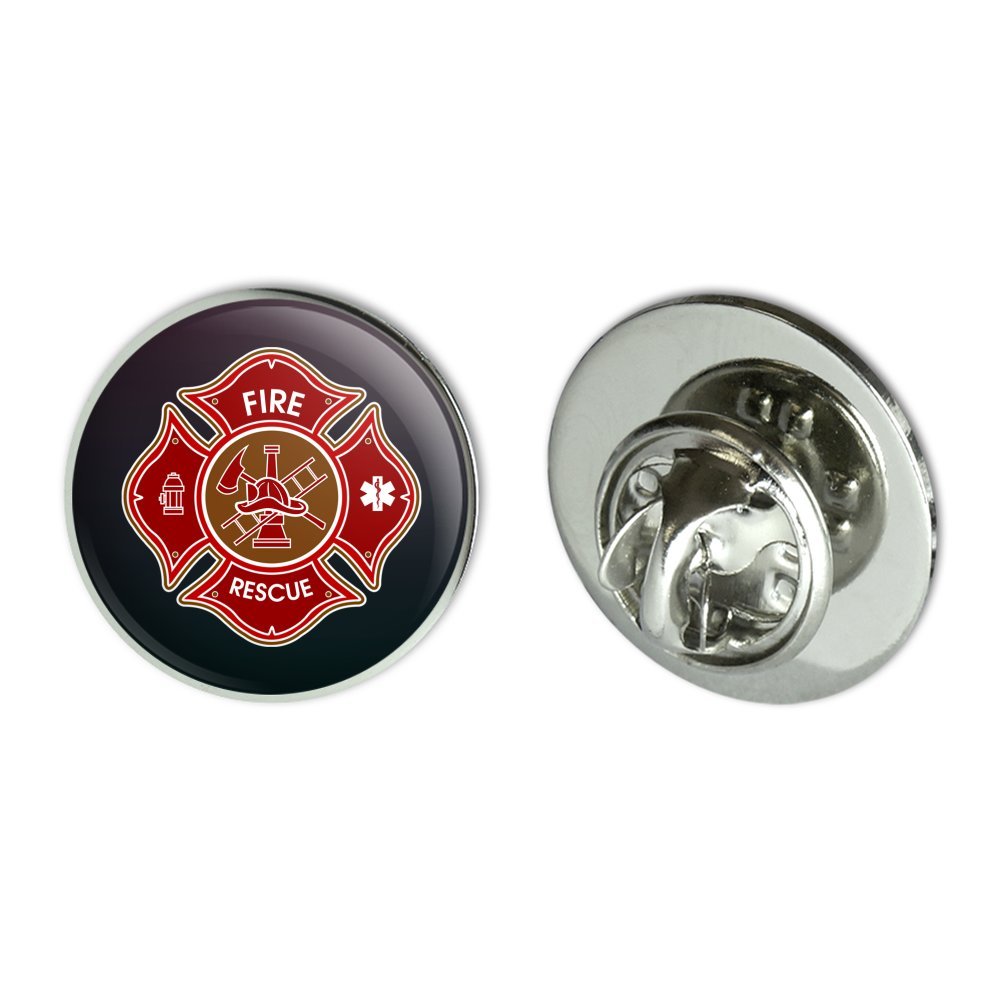 GRAPHICS & MORE Firefighter Fire Rescue Maltese Cross Metal 0.75 Lapel Hat Pin Tie Tack Pinback