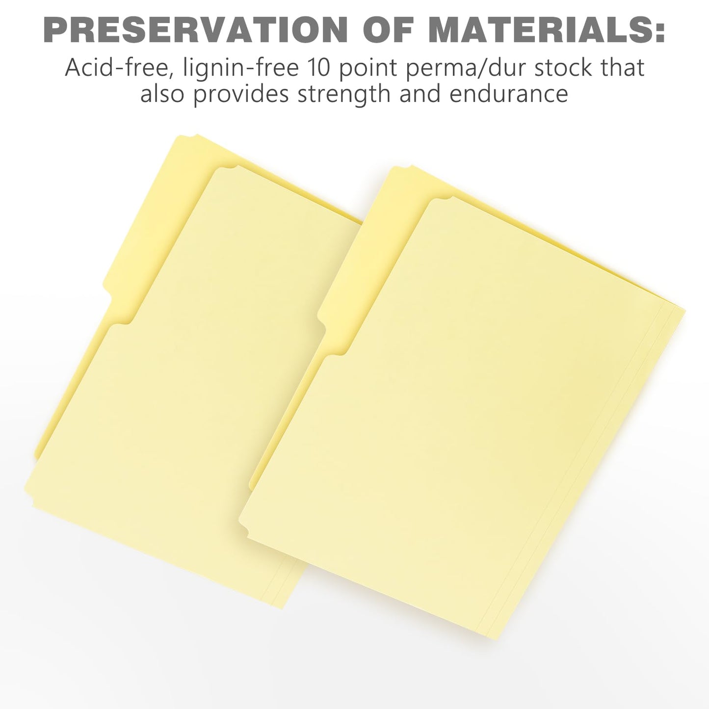 Lineco Archival Letter Size File Folders. Organize Important Documents, Prints, Photos. 9.5 X 11.75 With 1/2-Cut Tab, Acid-Free,