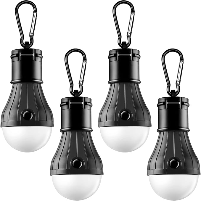 FLY2SKY Portable LED Tent Lamp Emergency Lights with Hook, Hurricane Bulb Lantern Equipment for Camping, Hiking, Backpacki...
