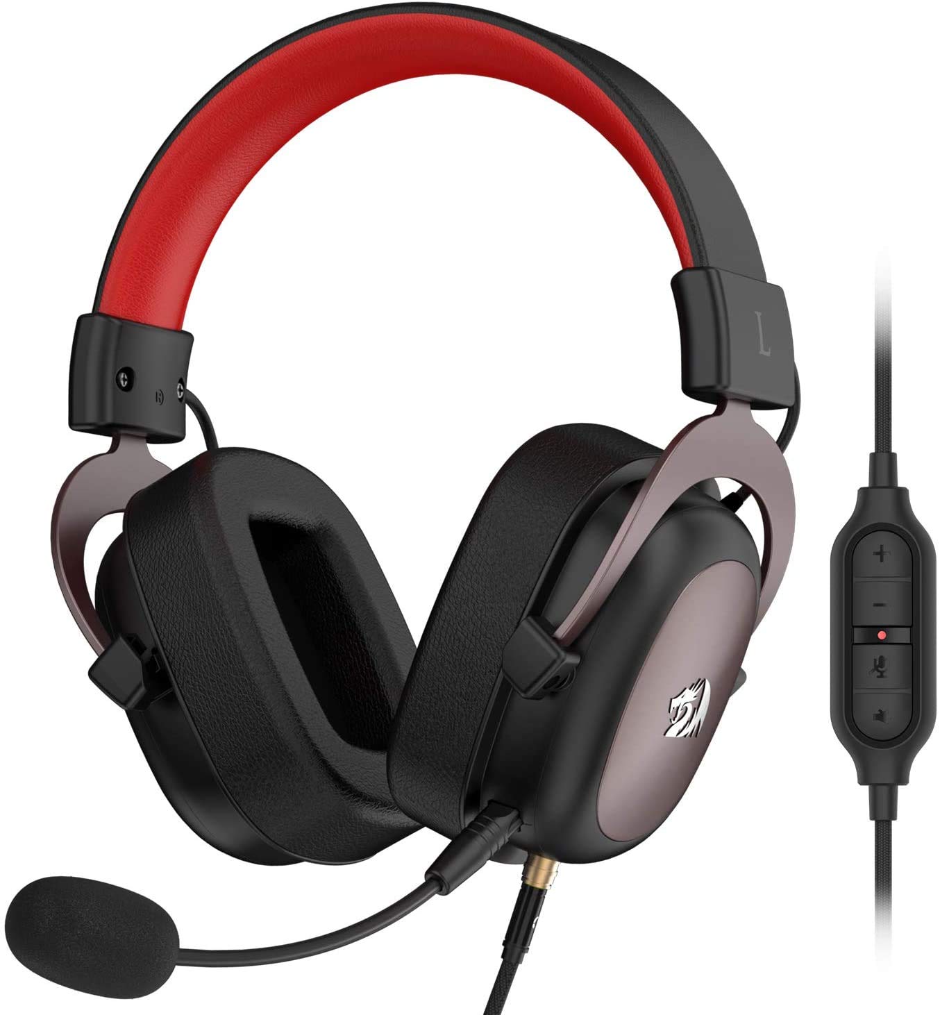 Redragon H510 Zeus Wired Gaming Headset - 7.1 Surround Sound - Memory Foam Ear Pads - 53Mm Drivers - Detachable Microphone, Work