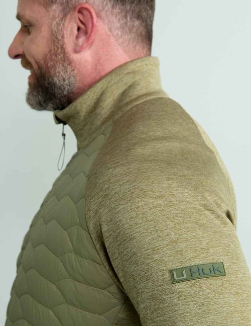 HUK Mens Scale Hybrid Jacket, DWR Performance Fishing Jacket, Overland Trek, Medium