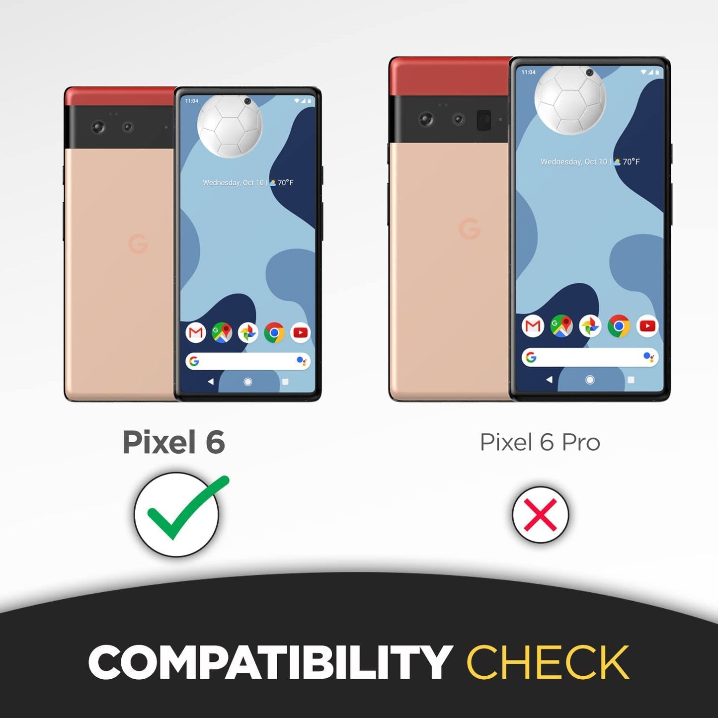Encased Slimline Designed For Google Pixel 6 Belt Clip Case With Kickstand (2021) Ultra Thin Case With Holster (Black)