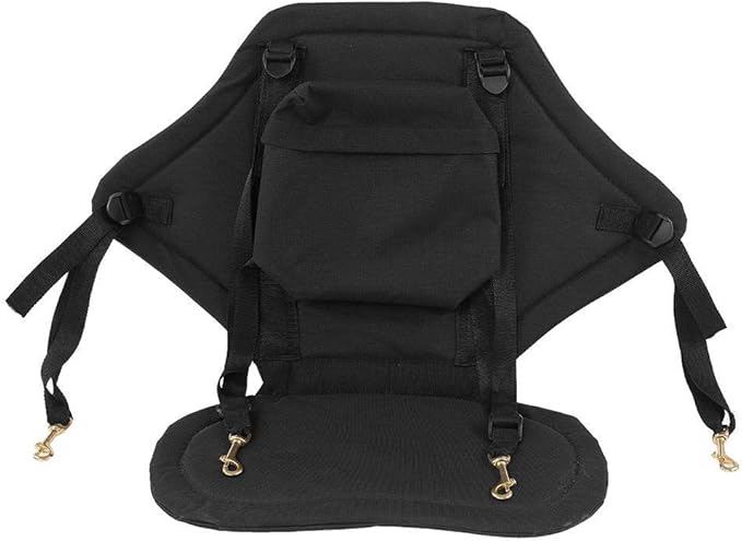 Kayak Seat, Adjustable Padded Canoe Single Seat Detachable Replacement Boat Backrest Fishing Seat Cushion with Strap and B...