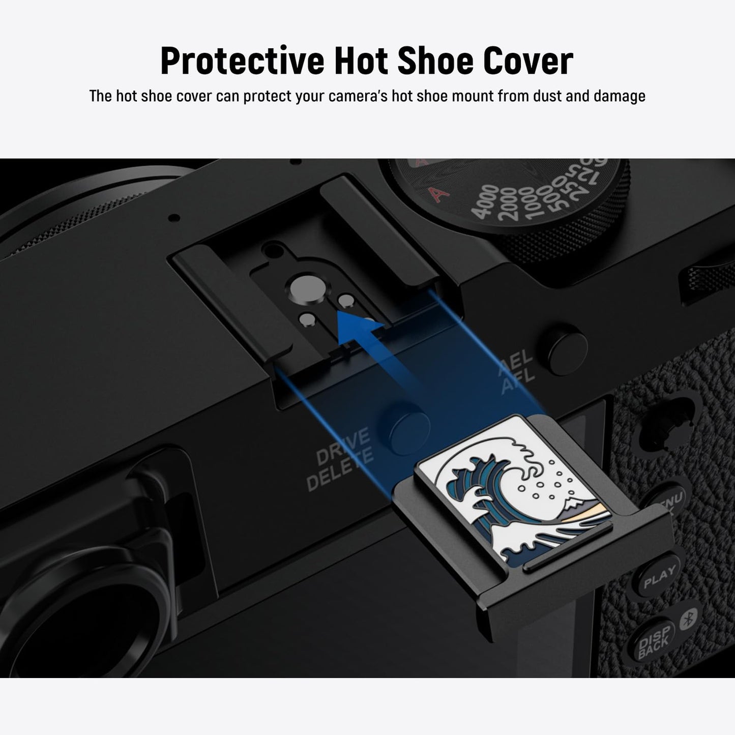 Neewer X100V X100Vi Hot Shoe Cover & Shutter Button Cap Set, Cold Shoe Cover With Shutter Release Button, Photography Accessorie