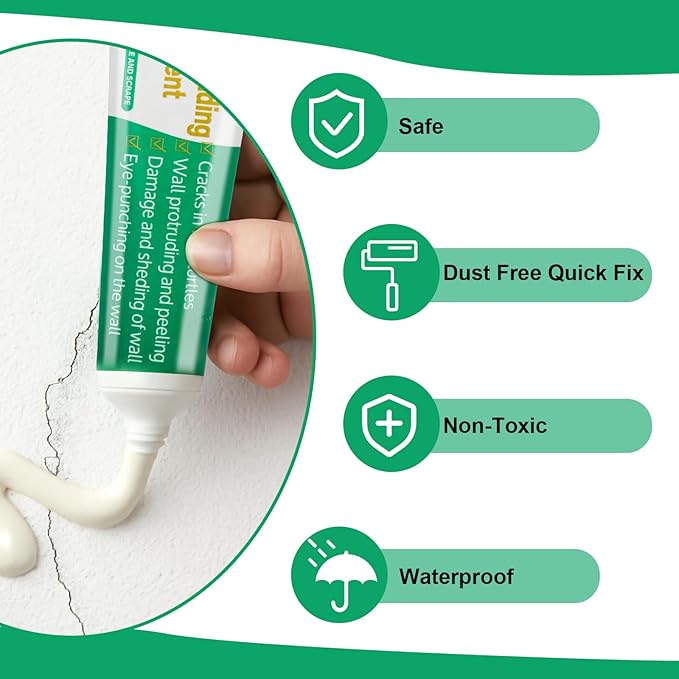 Drywall Repair Kit, 1 Pack Wall Mending Agent,Wall Surface Hole Fill Quick and Easy Solution