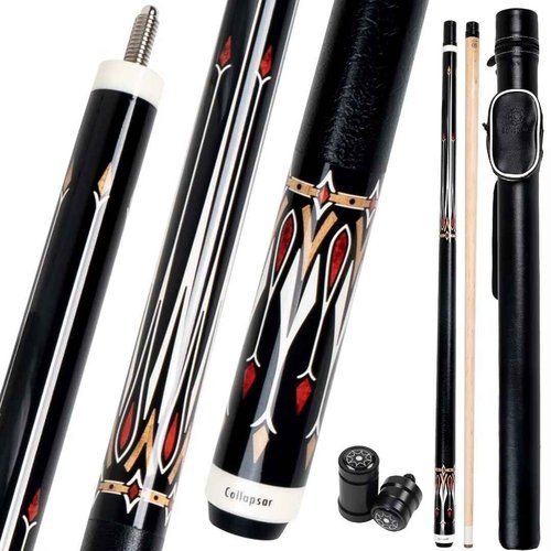 Collapsar CA Pool Stick with 1X1 Hard Case,58" Maple Professional Billiard Cue Stick,19-21 oz Pool Cue Set