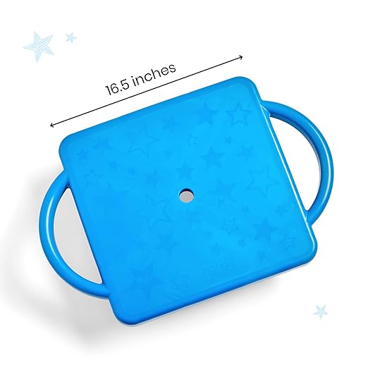 hand2mind Blue Indoor Scooter Board with Handles, Sit Down Floor Scooter, Gym Activities for Kids, Indoor Recess Games, Sport Scooters, Physical Education Equipment, Gross Motor Toys