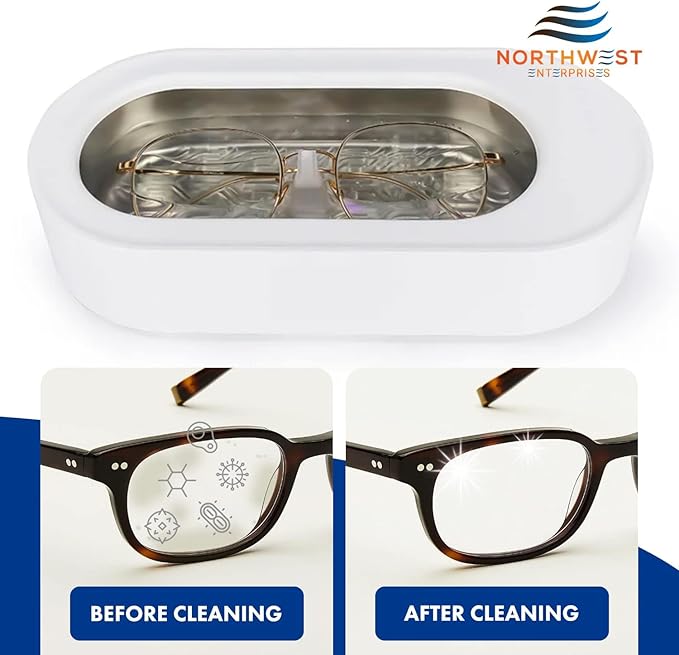 NORTHWEST ENTERPRISES Ultrasonic Eyeglass Cleaner Solution. Concentrated Ultrasonic Glasses Cleaner for use in Sonic and Ultrasonic Machines. (1)