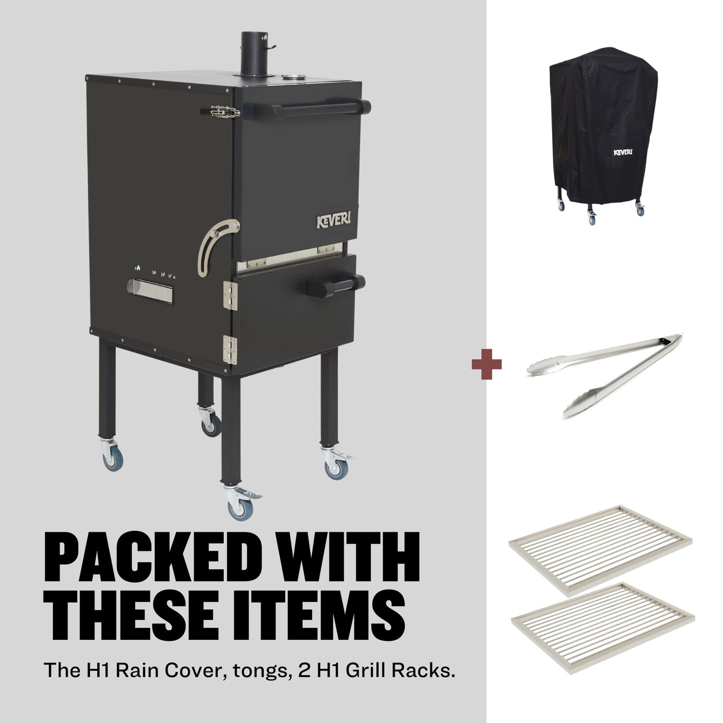 Keveri H1 Black Truffle | Multi-Purpose Charcoal Oven | Grill, Smoker, Roast, Bake, Pizza Oven