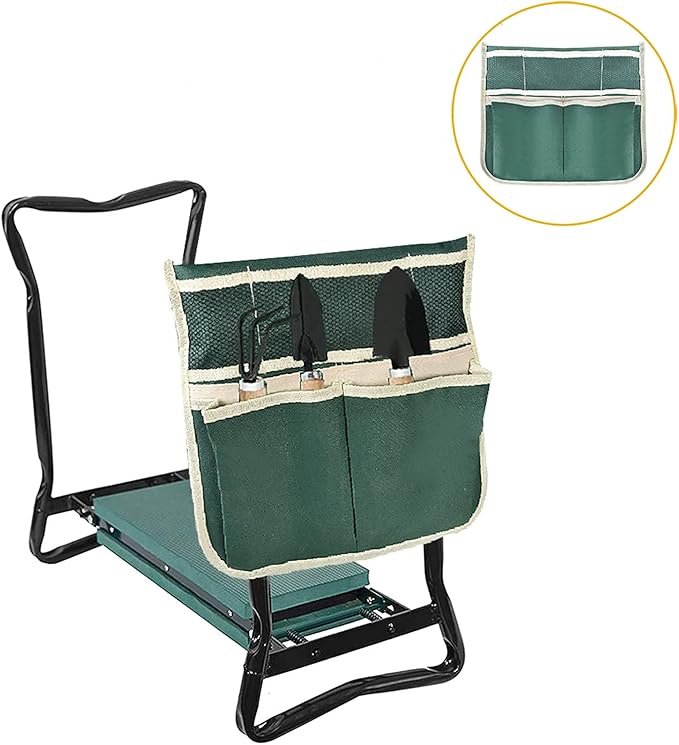 TJHSM Multifunctional Garden Kneeler & Seat - Heavy Duty Folding Kneeling Bench with Handles, Ideal for Gardening and Sitting - Perfect Garden Stool for Seniors Women