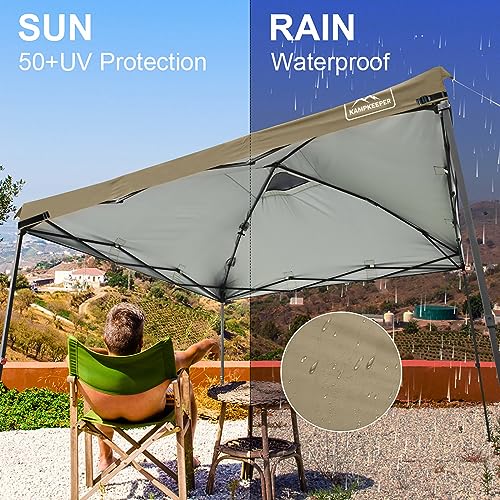 KAMPKEEPER Replacement Top Pop Up Canopy Tent Cover Roof with Air Vent and Adjustable Elastic Strap, Polyester UV Waterpro...
