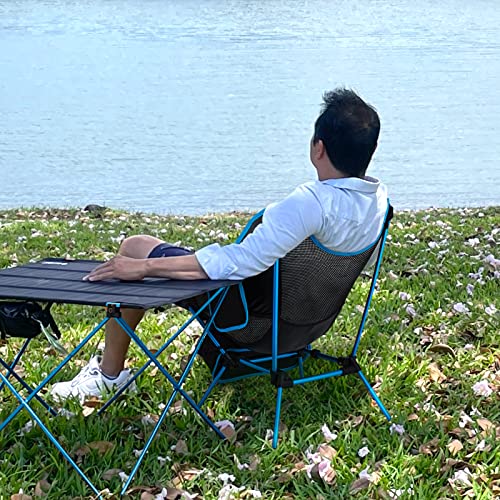 G4Free 2Pcs Folding Camping Chairs, Ultralight Compact Backpacking Folding Chairs Lawn Chairs Heavy Duty 330lbs with Side ...