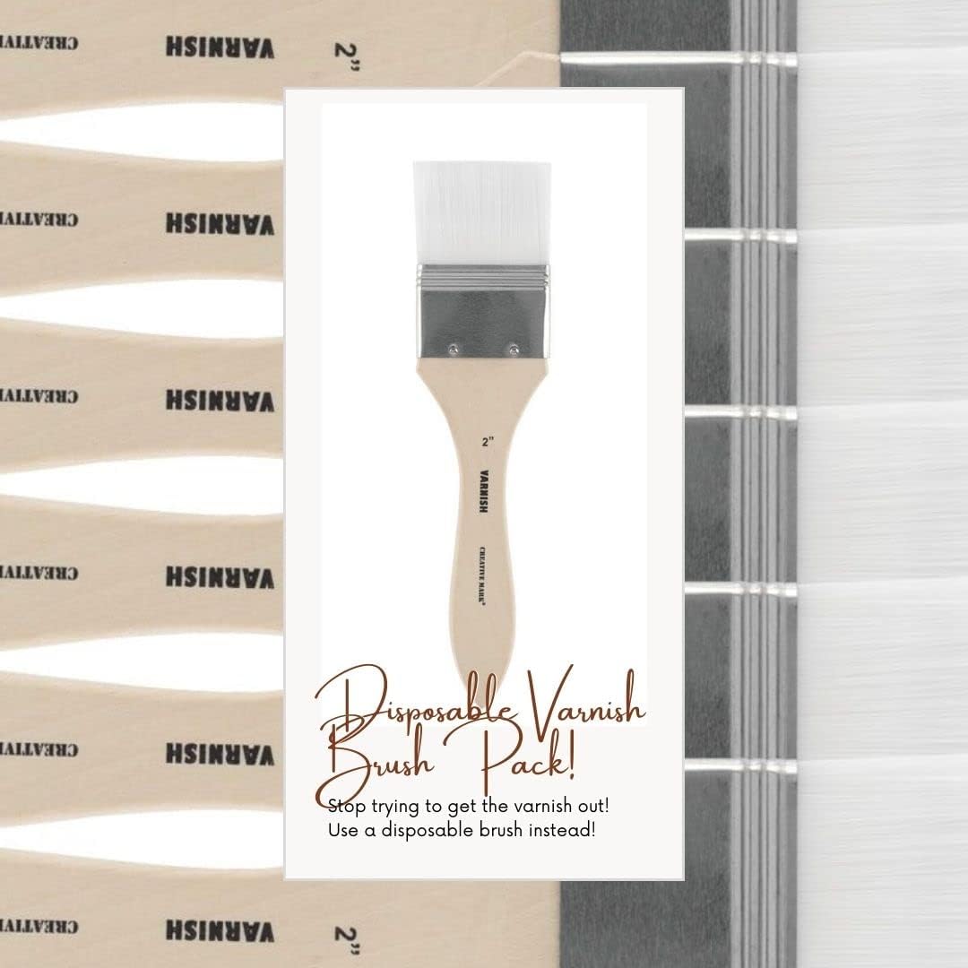 Jerry's Artarama InstaVar™ Gloss Picture Varnish & Varnish Brush Sets - Perfect for Varnish Paintings, Artists, Professionals, Restoration, & More! - 8.4oz Bottle w/ Set of 6 Brushes