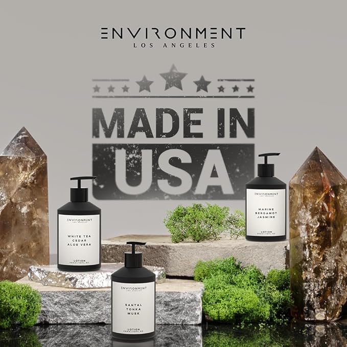 ENVIRONMENT Inspired by Designer Perfume DYPT, 300ml Luxury Scented Lotion (Petitgrain | Carnation | White Cedar) Bathroom Luxury, Men & Women High-End Body Lotion, Hand Cream, Dry Skin Treatment