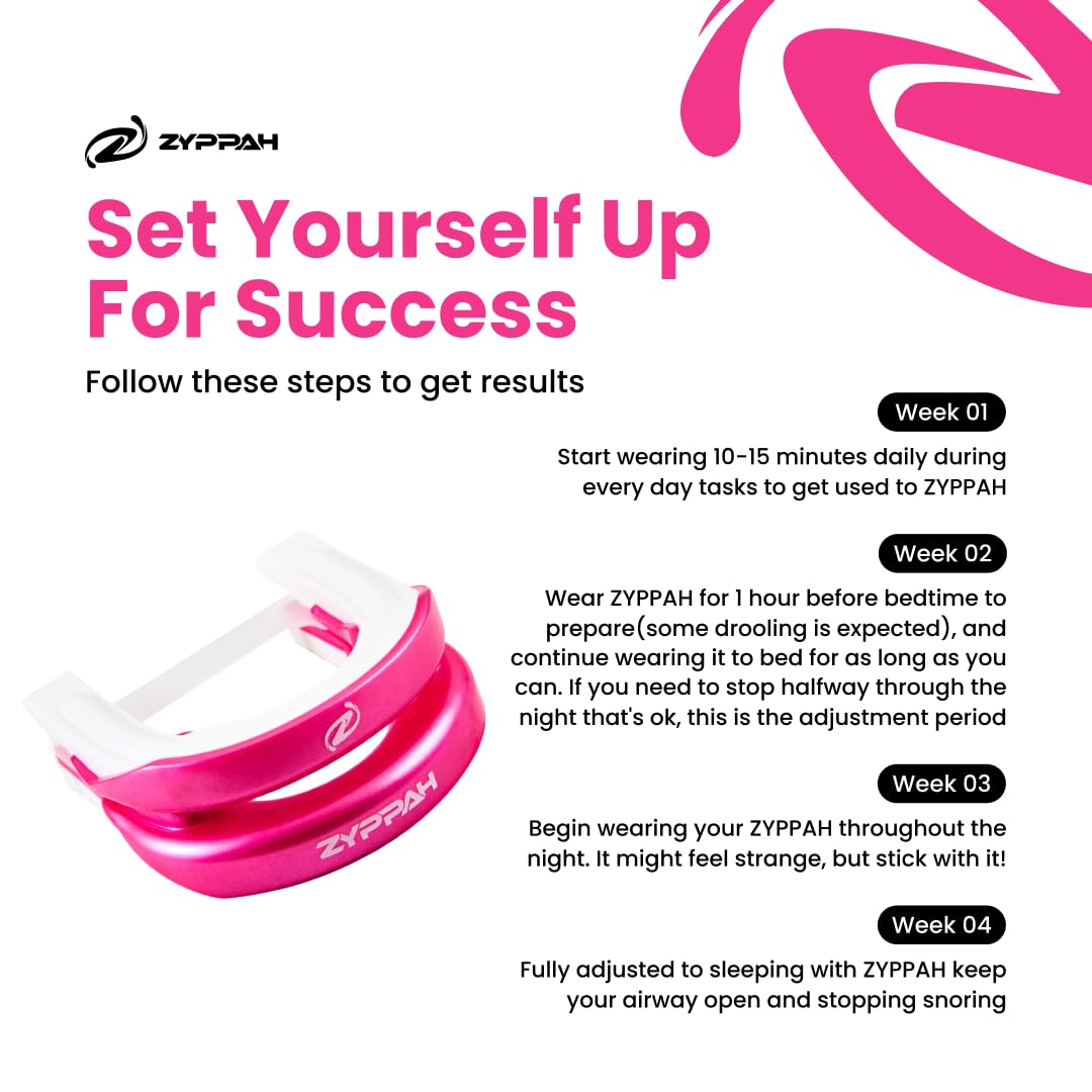 ZYPPAH Anti Snoring Hybrid Oral Mouthpiece | Mouth Guard for Better Sleep - Mouthpiece with Tongue Strap to Stop Snoring - Custom Mold for Mouth - Happy Sleep - Beauty Sleep - 2.25 x 2.75 x 1 inches