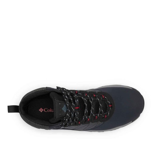 Columbia Mens Transverse Waterproof Hiking Boot, Black/Mountain Red, 9.5