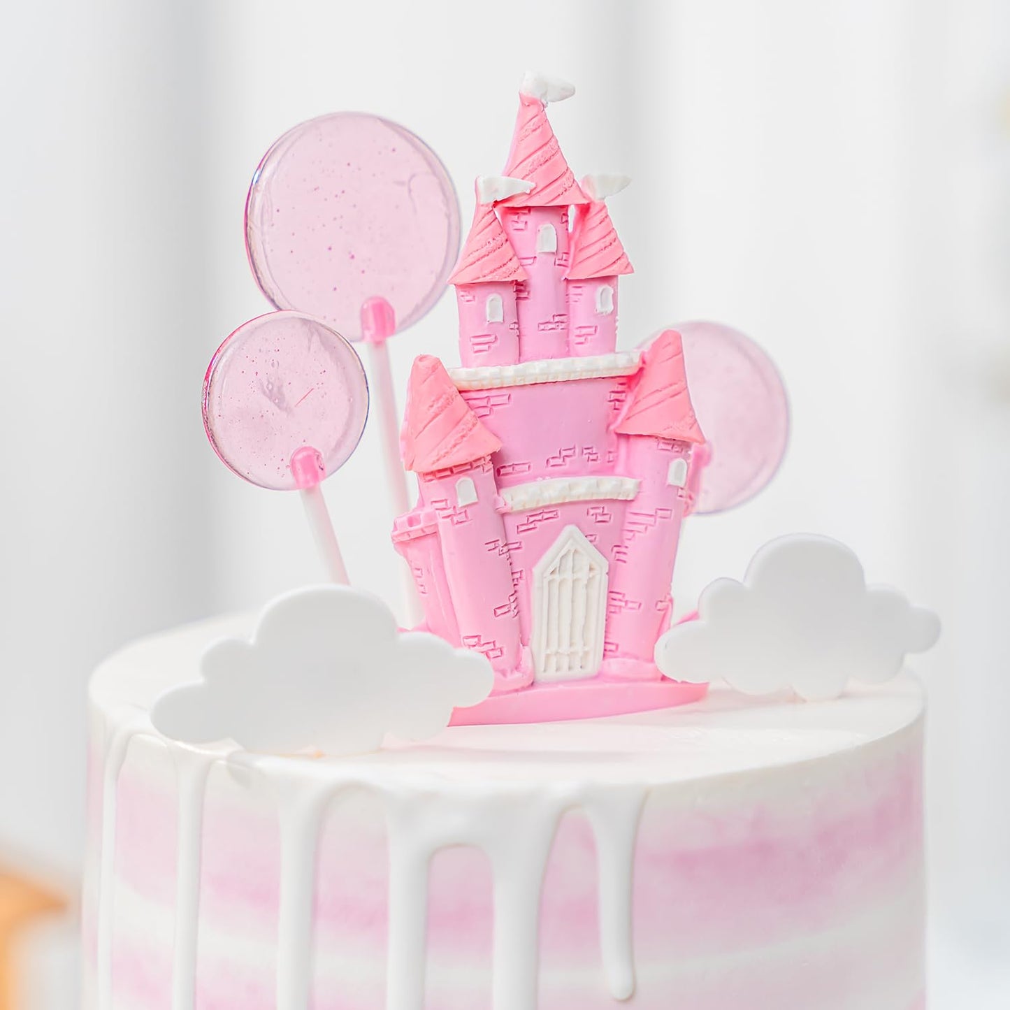 KALAIEN Castle Silicone Mold,3Pcs/Set Castle Cake Fondant Molds,Princess Chocolate Molds Castle Silicone Mirror Mould for Cake Decorating, FTM5036