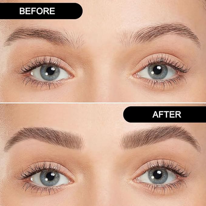 Kaely 2 Color Eyebrow Powder Makeup Kit, Eye Brow Contour Palette for Beginners, Long Lasting Waterproof Eye Brow Powder with Brow Brush, Get Full Defined Natural Brows, 03 Light Brown & Dark Brown