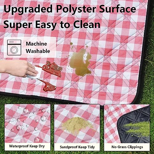 Campsuper Picnic Blankets Machine Washable, 79''x79'' Extra Large Waterproof Foldable Compact Beach Blankets, Oversized XL...