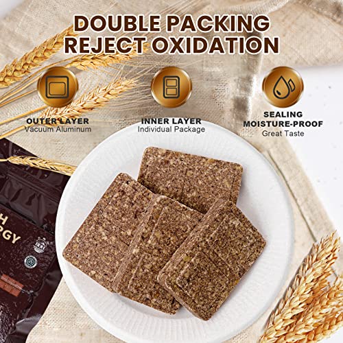 Emergency Food Ration Bars, Chocolate Flavor Survival Tabs Supply for Outdoor Camping Emergency Snowstorm Earthquake Disas...