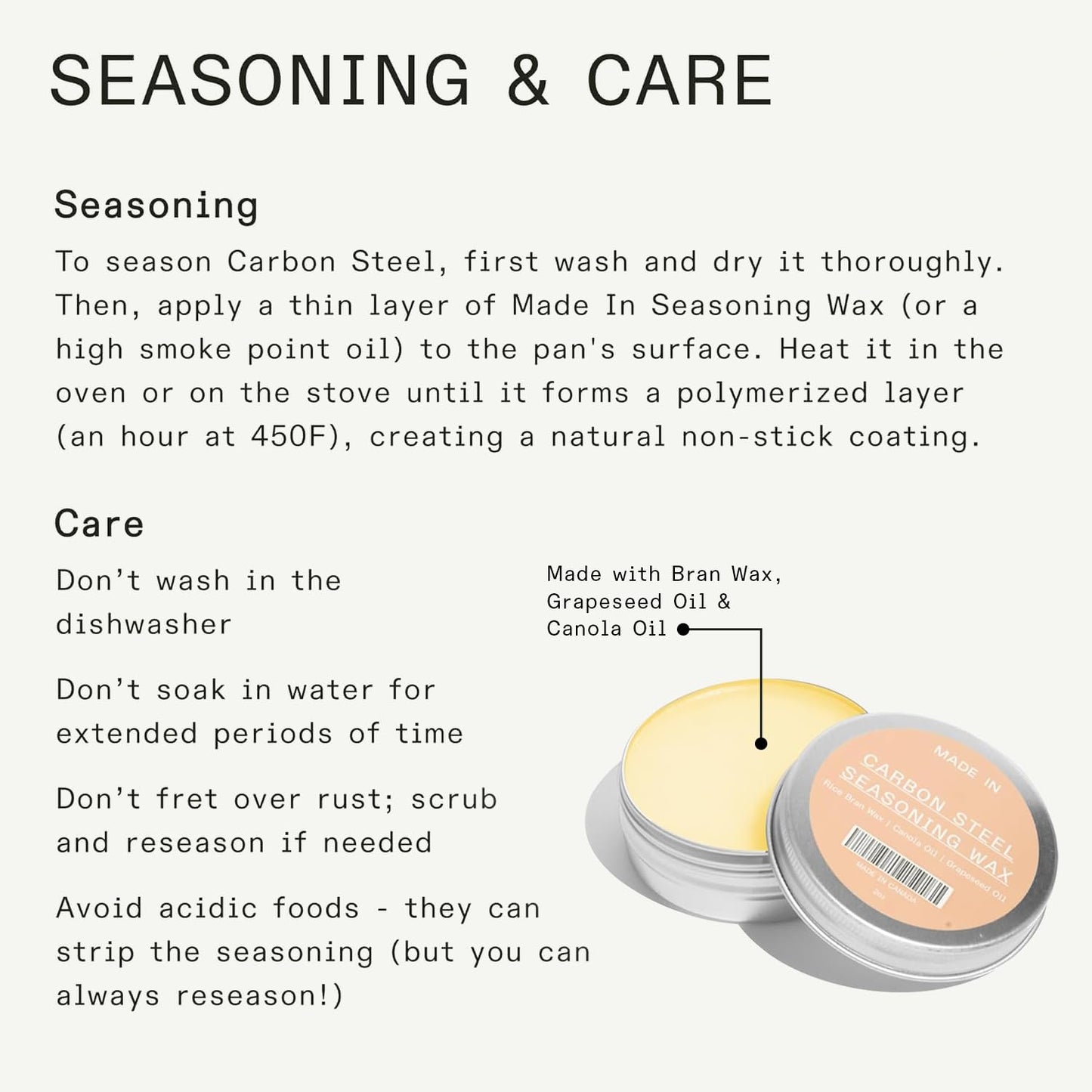 Made In Cookware - Seasoned 12" Carbon Steel Frying Pan - Professional Cookware - Crafted in Sweden - Induction Compatible