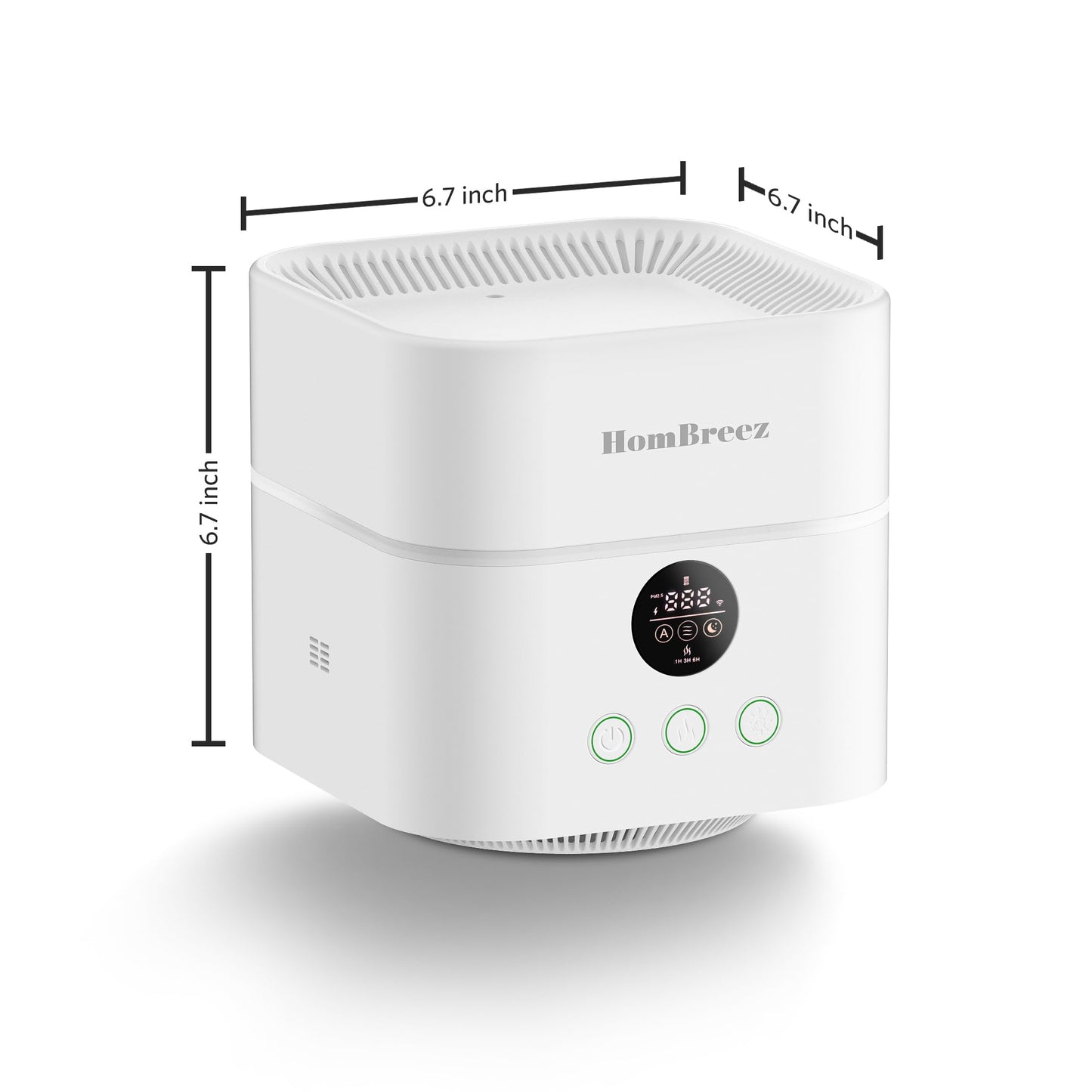 Hombreez Air Purifier And Humidifier Combo For Bedroom, Covers Up To 200Ft, H13 True Hepa Filter, 500Ml Water Tank, Quiet Cool M