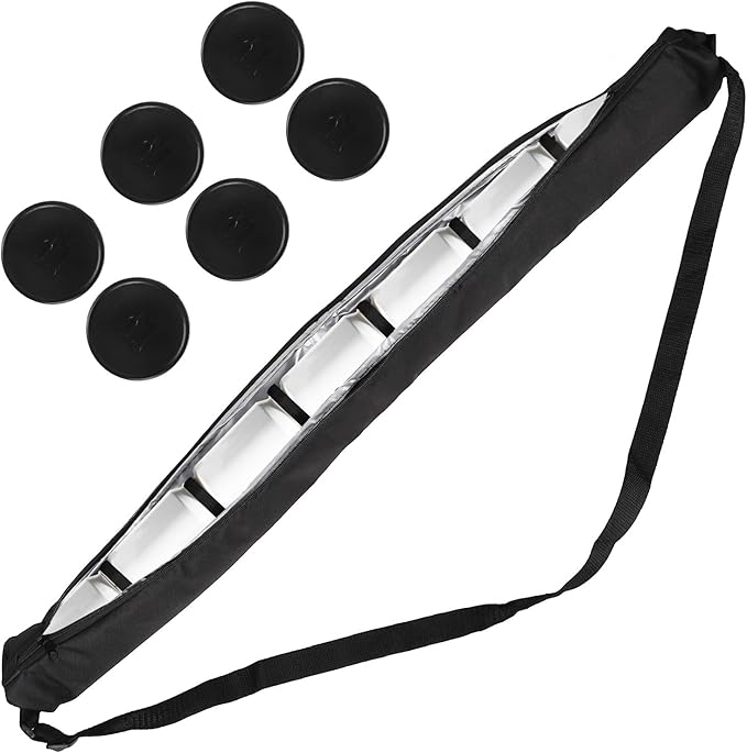 Sinbana Golf Beer Sleeve, 90x8cm/6.5x6.5cm Insulated Beverage Holder for Golf Bags with Ice Template Beer Can Cooler Drink...