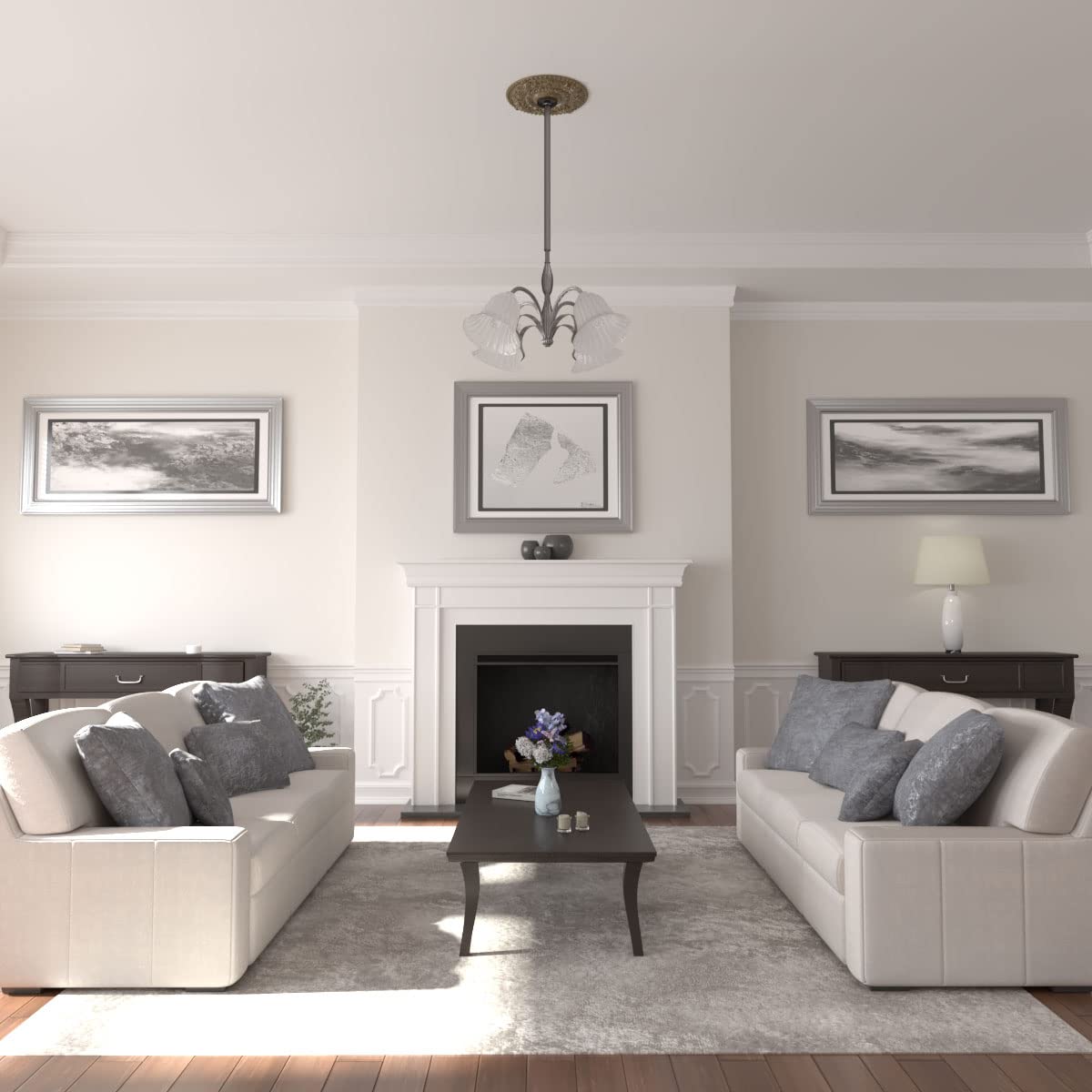 Ekena Millwork Cm18Rommf Rose Ceiling Medallion, Mississippi Mud
