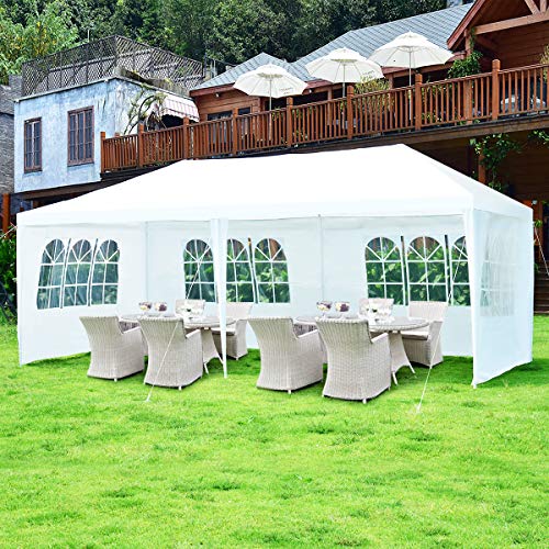 Tangkula Outdoor 10 x 20 Feet Canopy Tent, Party Wedding Tent with Removable Walls, Portable Canopy Shelter Gazebo Pavilio...