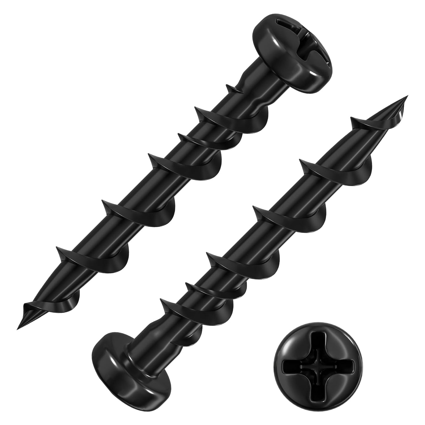 Wensilon (100 pcs) Pan Head Drywall Anchors 1-1/4" Black Anti Rust Coating, Bolt Anchor, Duty Hollow Wall Anchors