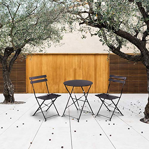 Grand patio Premium Frame Patio Bistro Set, Folding Outdoor Patio Furniture Sets, 3-Piece Patio Set of Folding Patio Table...