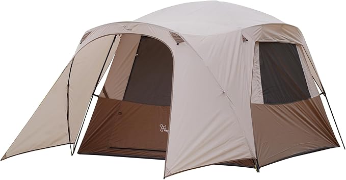 Vidalido 3-4 Person Tent with 1 Mesh Door and 2 Large Mesh Window, Double Layer Waterproof Portable Family Cabin Tent, 4 P...