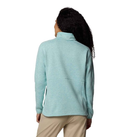 Columbia Women's Sweater Weather Full Zip II, Pink Agave/Dusty Pink Heather, Medium