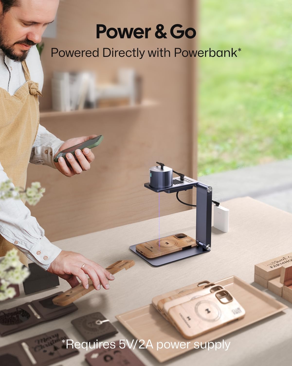 LaserPecker LP1 Pro (Deluxe) Laser Engraver for Beginners- with Auto-Focus Stand + Magnet Protective Shields + Laser Safety Glasses, Portable Mine Laser Engraving Machine for Paper Wood Leather Felt
