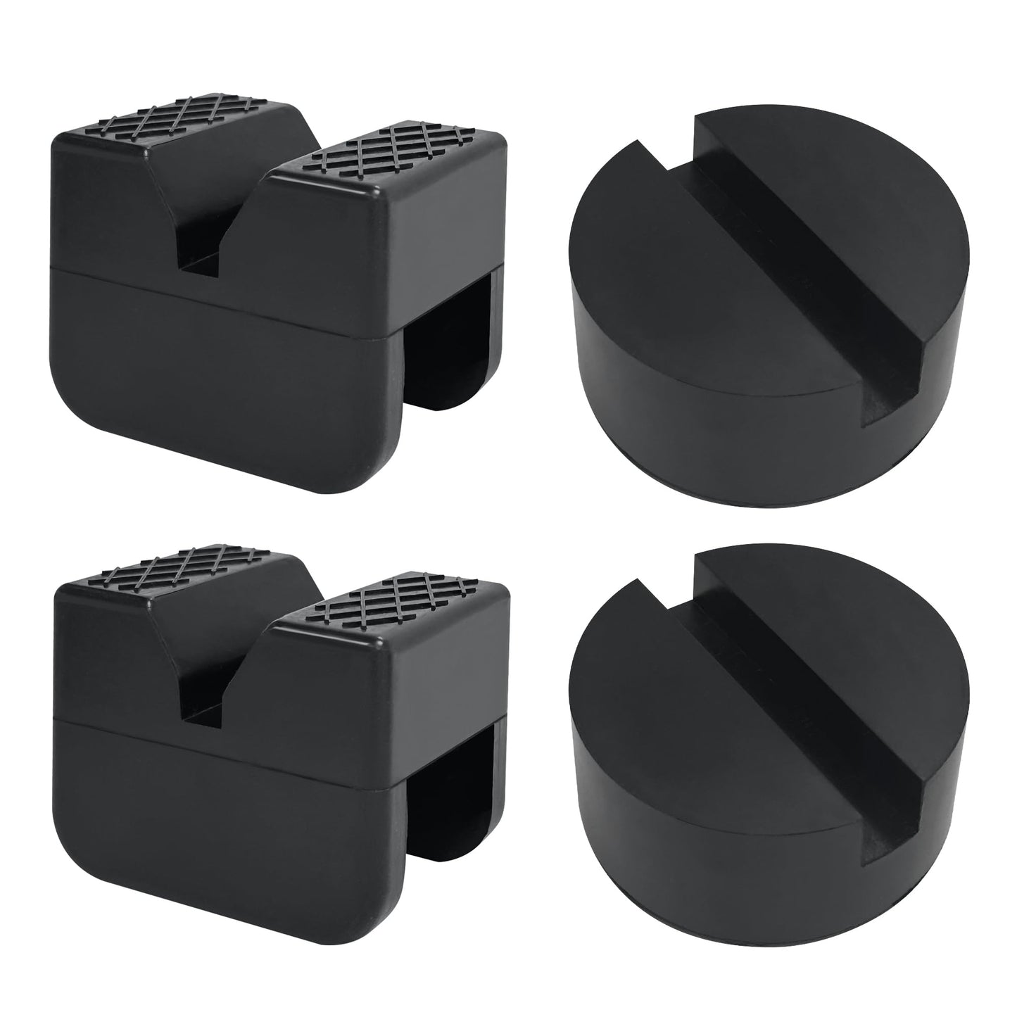 TONDA Jack Pads, Universal Rubber Rail Pinch Weld Protector, Slotted Adapter for Jack Stand and Floor Jack