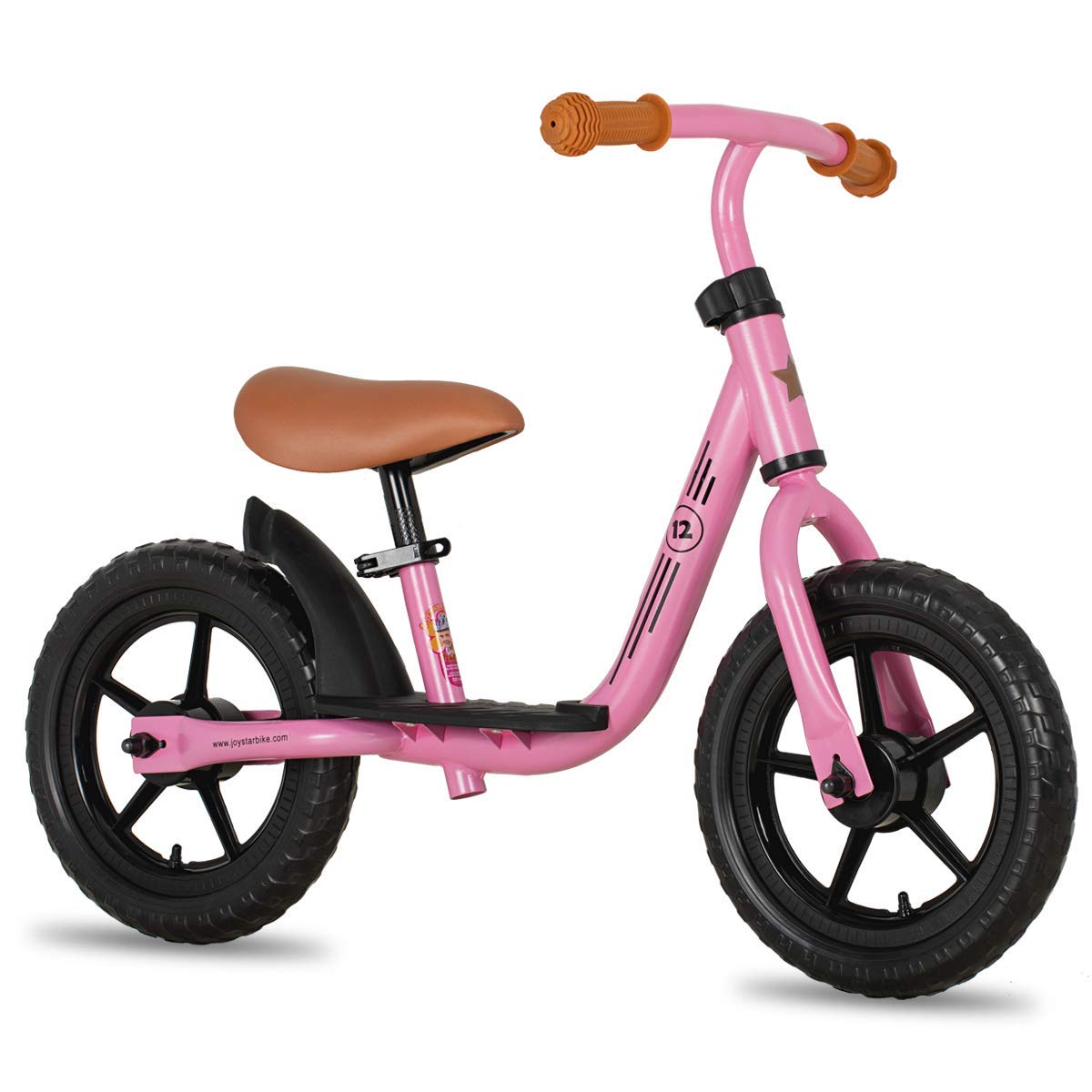 JOYSTAR 10 Inch Toddler Balance Bike 2 Year Old Push Bicycle with Footrest 10" Glider Bikes No Pedal Bicycle Training Bikes Baby Birthday Gifts for 2-4 Girls Pink