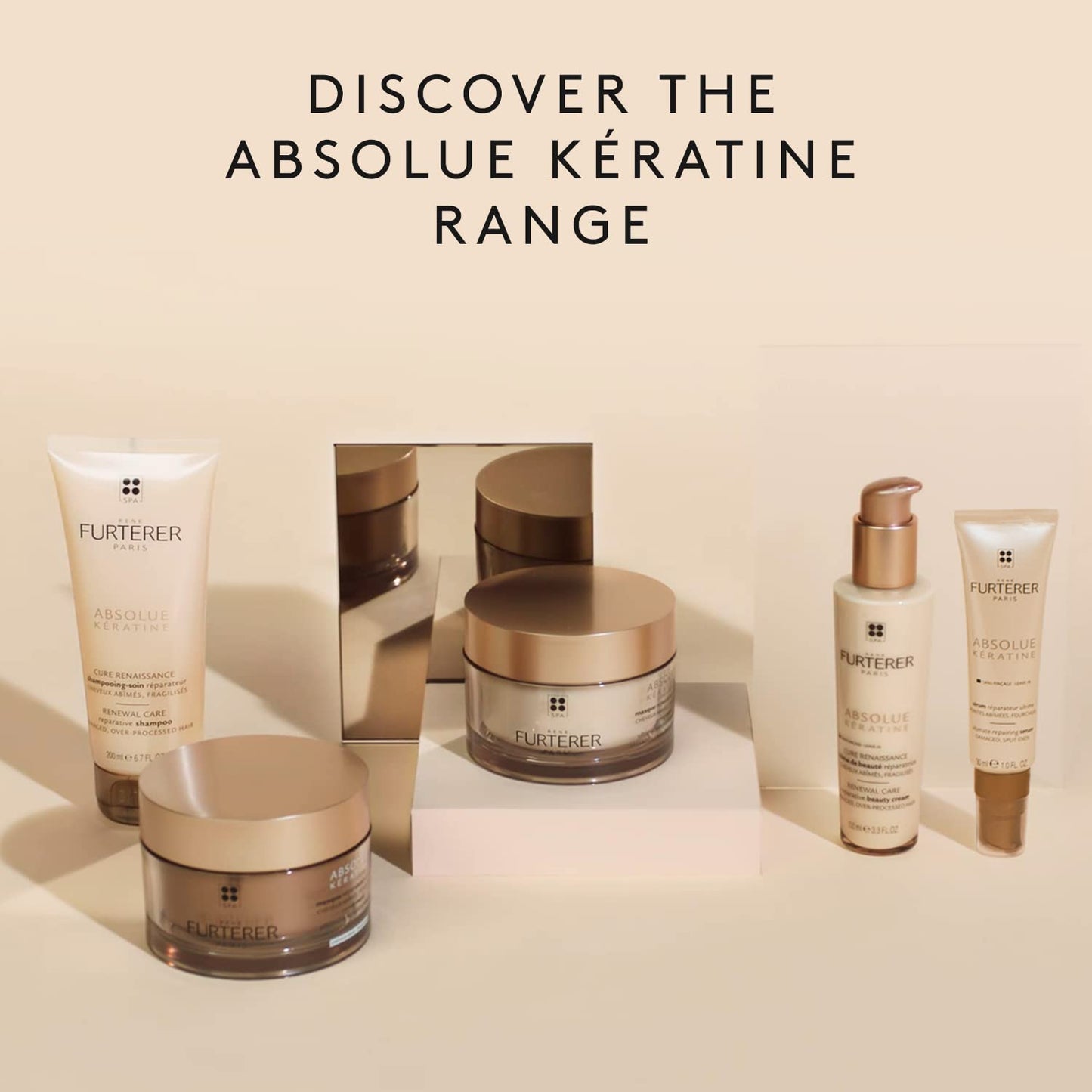 Rene Furterer ABSOLUE KERATINE Repairing Shampoo - For Damaged, Over-Processed Hair - Repair & Restore - Sulfate-Free - 6.7 fl.