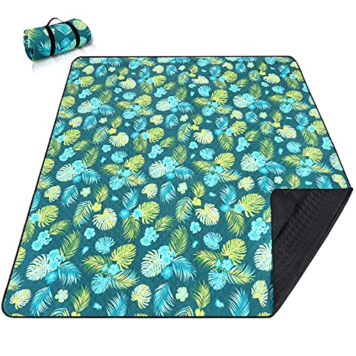 PY SUPER MODE Picnic Blankets Extra Large, Waterproof Foldable Outdoor Beach Blanket Oversized 83x79” Sandproof, 3-Layer P...