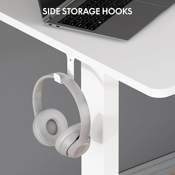 FLEXISPOT EN1 One-Piece Standing Desk 48 x 24 Inches Height Adjustable Electric Sit Stand Up Desk Home Office Desk